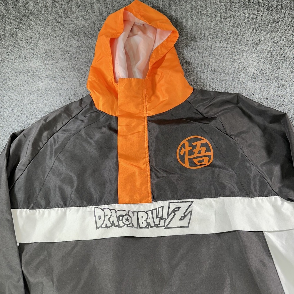 Toei Animation Dragon Ball Z Jacket Mens L Lightweight Anorak Hooded Windbreaker